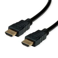 ROLINE RM HDMI High Speed Cable + Ethernet, M/M, black, 1 m