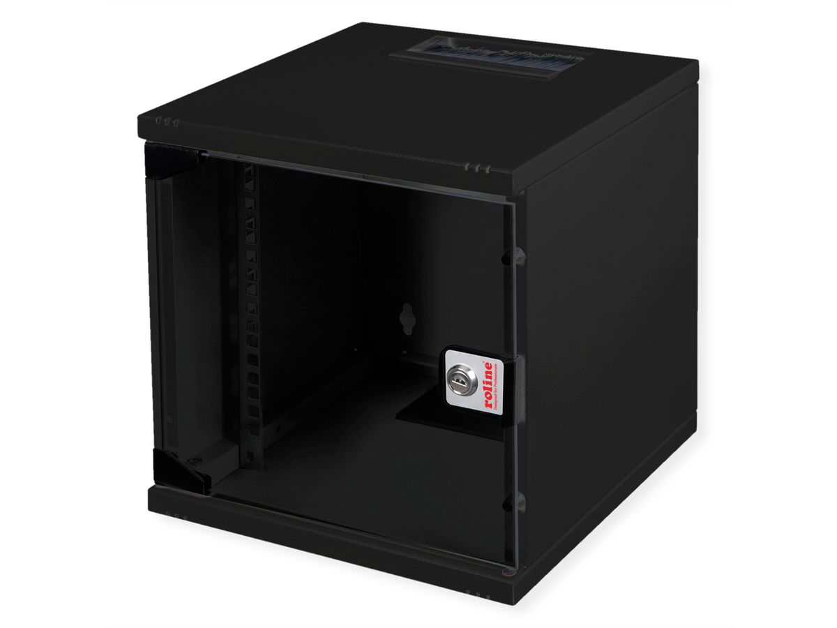 ROLINE 10-inch wall-mounted housing 6 U, 312x300 WxD black