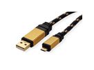 ROLINE GOLD USB 2.0 Cable, A - Micro B, M/M, 0.8 m