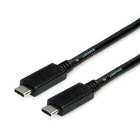 ROLINE USB 3.2 Gen 2 Cable, PD, C-C, M/M, 4K UHD-1, 10Gbit/s, Emark, 100W, black, 2 m