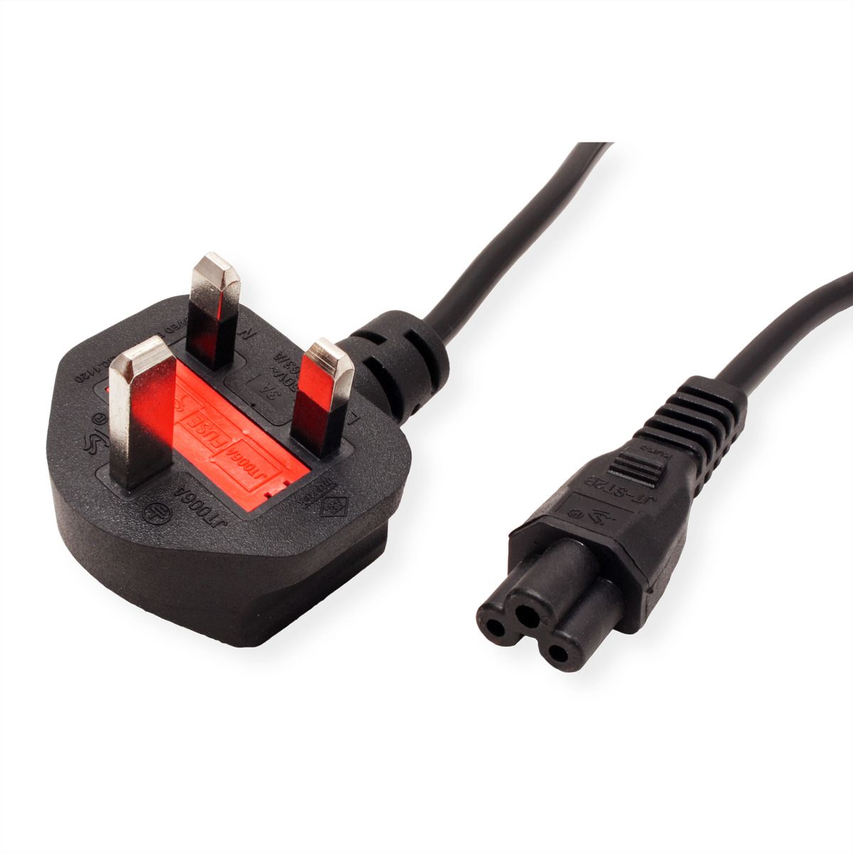 VALUE UK Power Cable, straight Compaq Connector, 3A, black, 1.8 m
