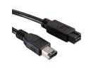 ROLINE IEEE1394b FireWire Cable, 9/6-pin, A-B, black, 1.8 m