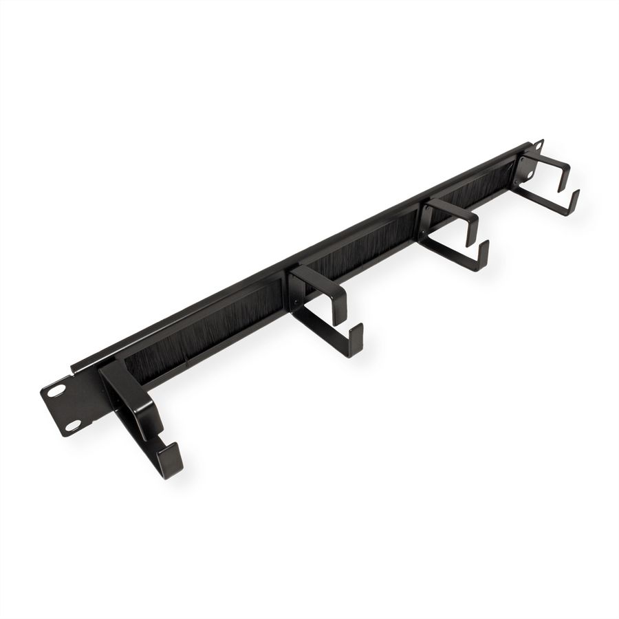 19" Cable Management 1 UH with Brush Seal, 4 Metal rings (G-Type), black