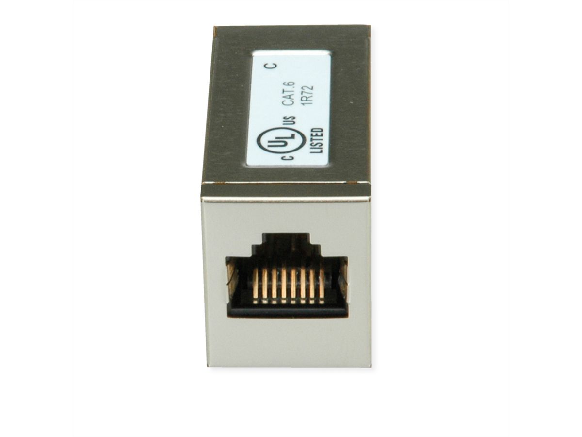 ROLINE RJ-45 Modular Coupler, Cat.6 (Class E), STP, silver, 25pcs.