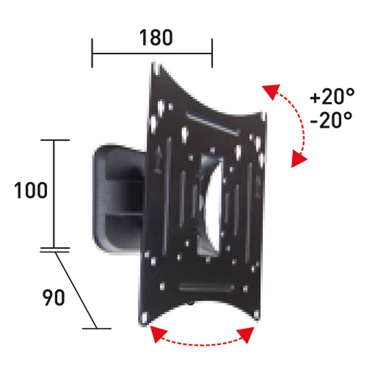 ROLINE LCD Monitor Arm, Wall Mount, 2 Joints