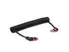 ROLINE 360° Rotation USB 2.0 Cable, C-C, M/M, spiral shaped, 60W, Red Black, 1.5 m