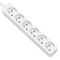 VALUE Power Strip, 6-way for France (UTE), white, 3 m