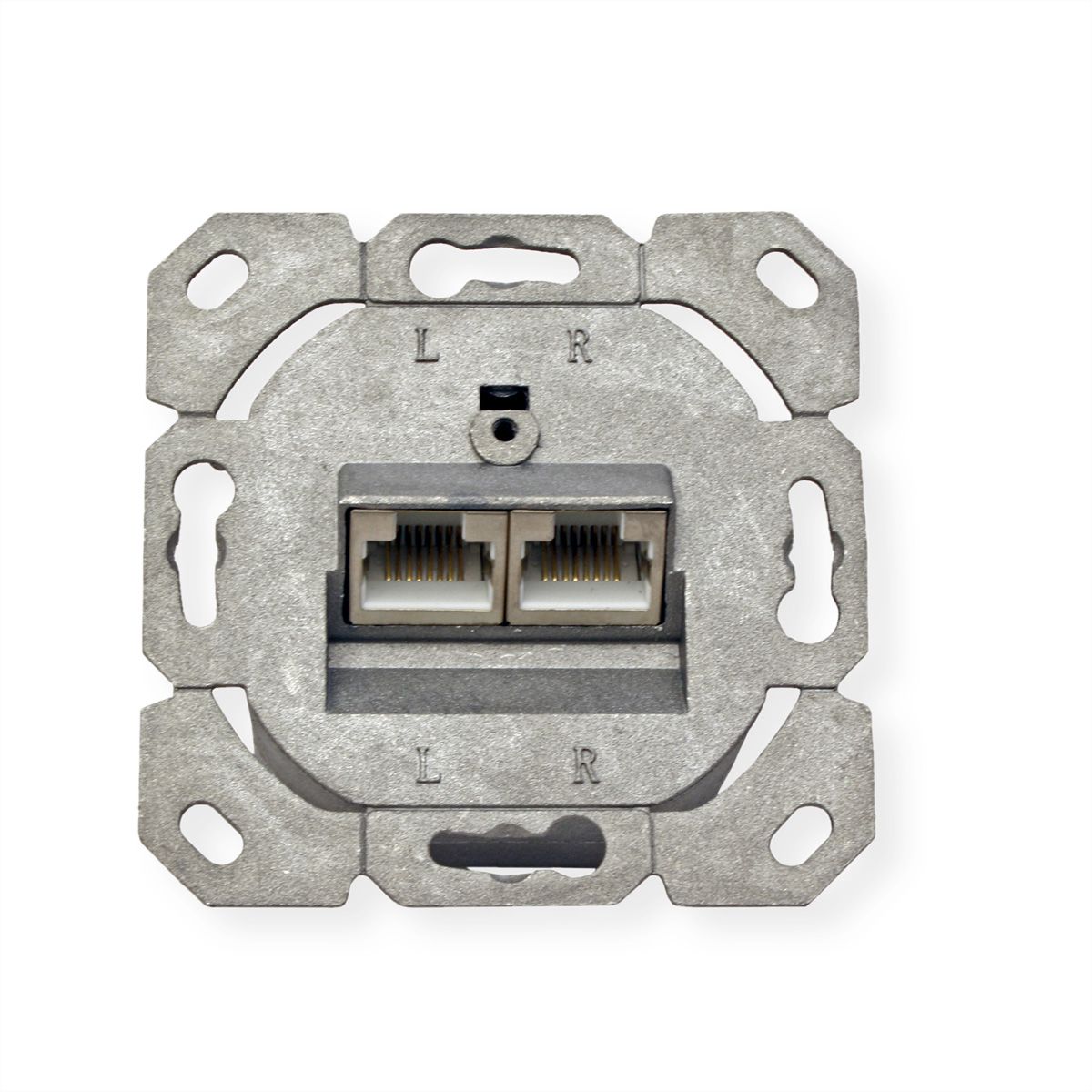 VALUE Cat.6A (Class EA) Flush Mount Wall Jack, STP, horizontal 