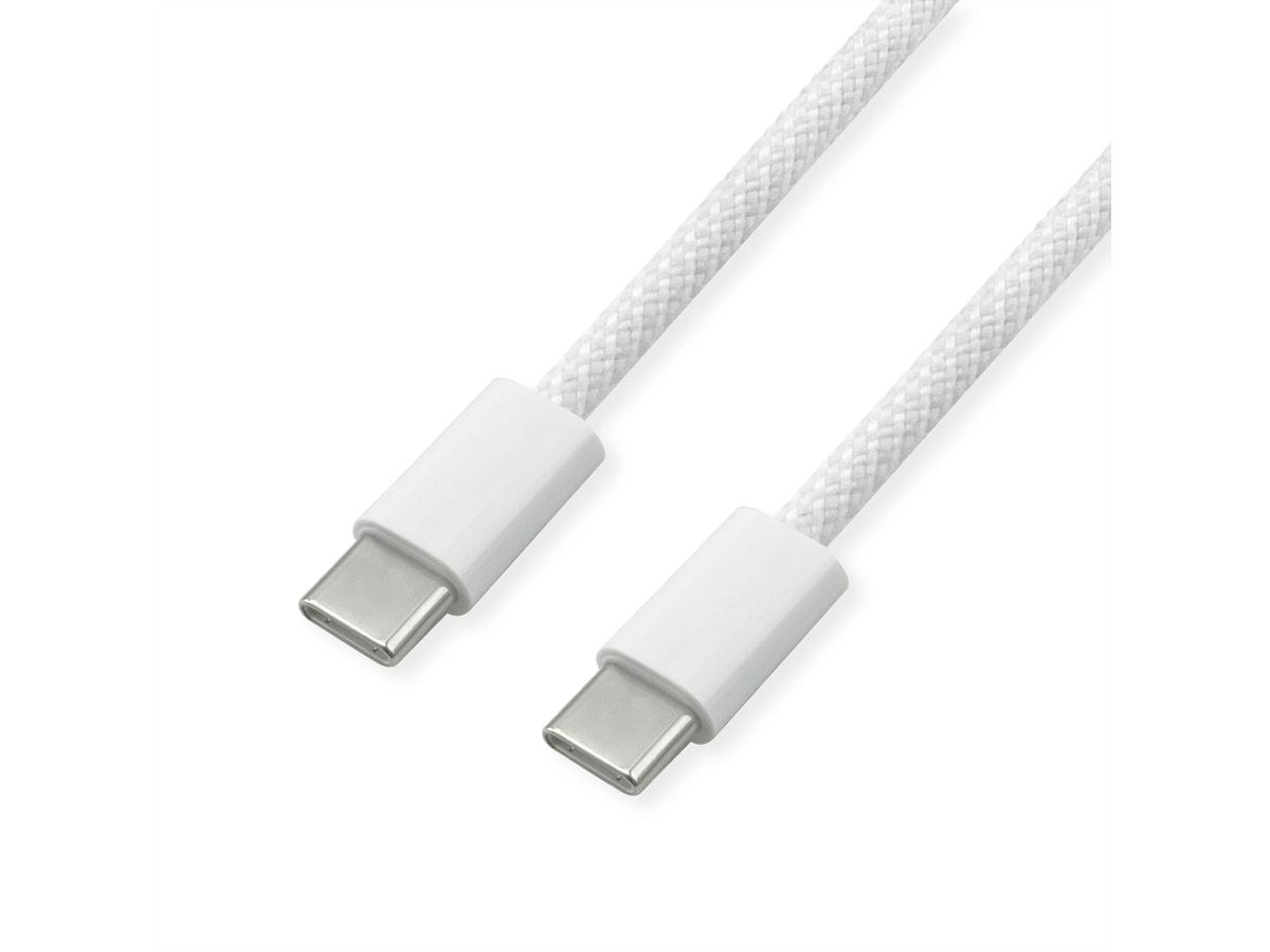 VALUE Cable USB 2.0, C–C, M/M, 60W, white, 1 m