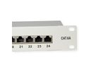 VALUE Cat.6A (Class EA) 19" Patch Panel, 24 Ports, shielded, grey