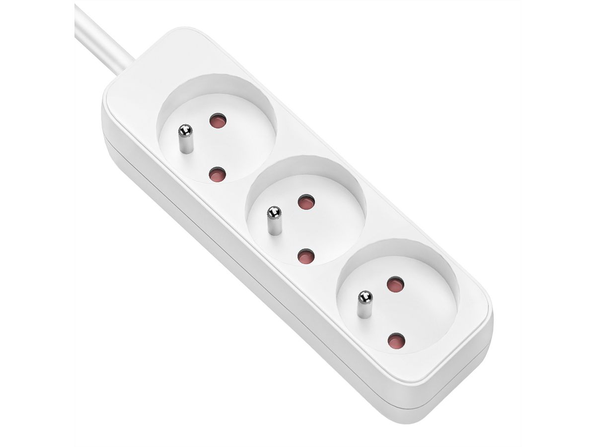VALUE Power Strip, 3-way for France (UTE), white, 1.5 m