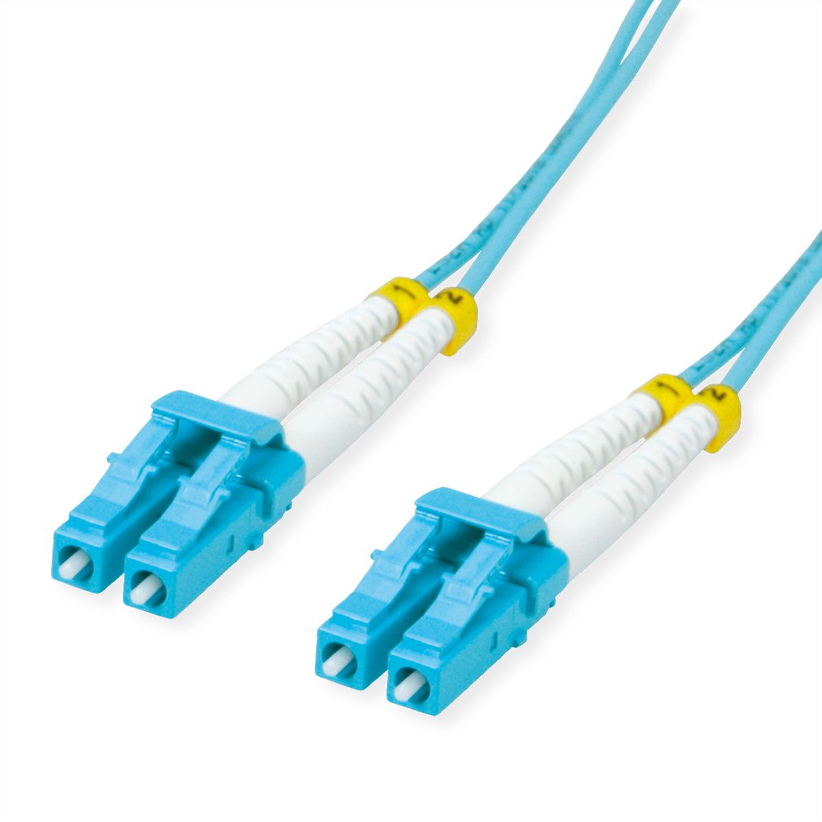 VALUE FO Jumper Cable 50/125µm OM3, LC/LC, LSOH, Low-Loss, turquoise, 1 m