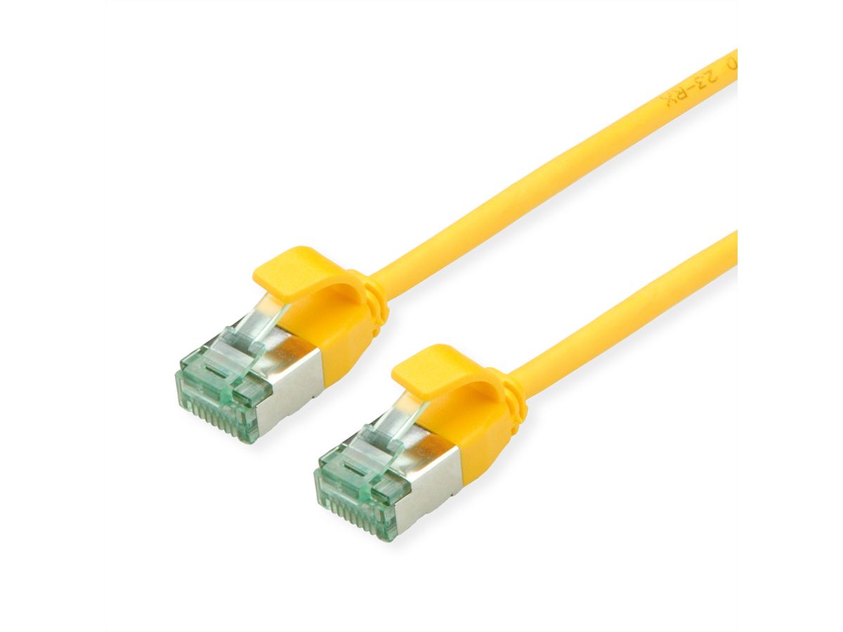 ROLINE RM U/FTP DataCenter Patch Cord Cat.6A (Class EA), slim, yellow, 0.3 m