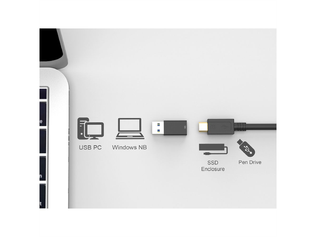 ROLINE Adapter, USB 3.2 Gen 1, Type C - A, F/M
