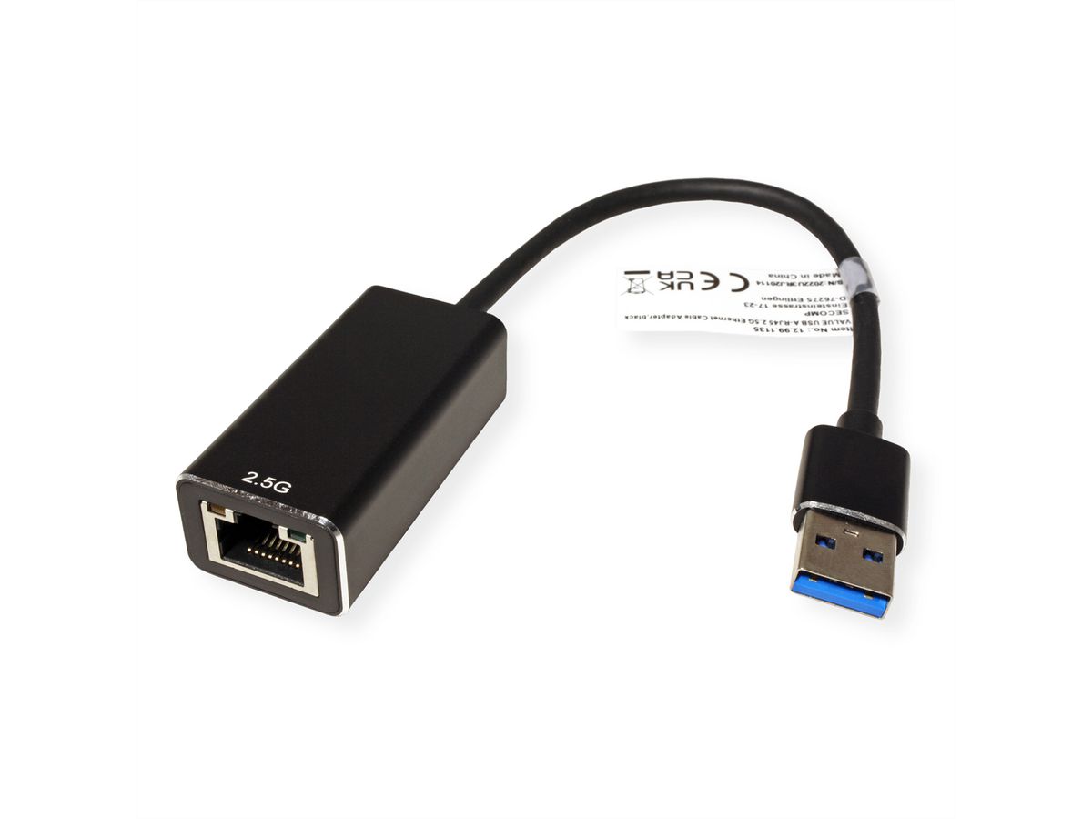 VALUE USB 3.2 Gen 1 Type A to 2.5 Gigabit Ethernet Converter