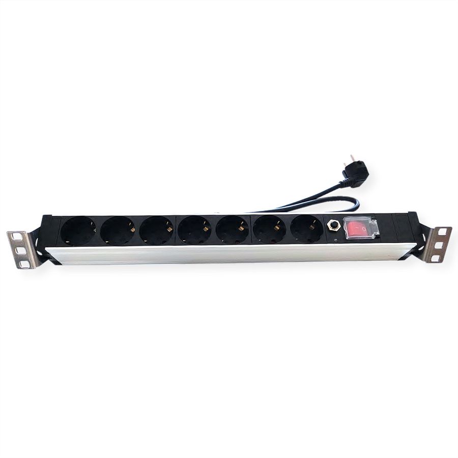 VALUE 19" PDU for Cabinets, 7x, 4000W, CEE 7/7 German Type Plug, 2.8 m