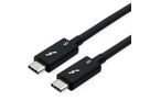 ROLINE Thunderbolt™ 5 Cable, 80Gbit/s, 240W, C-C, M/M, passive, black, 0.8 m