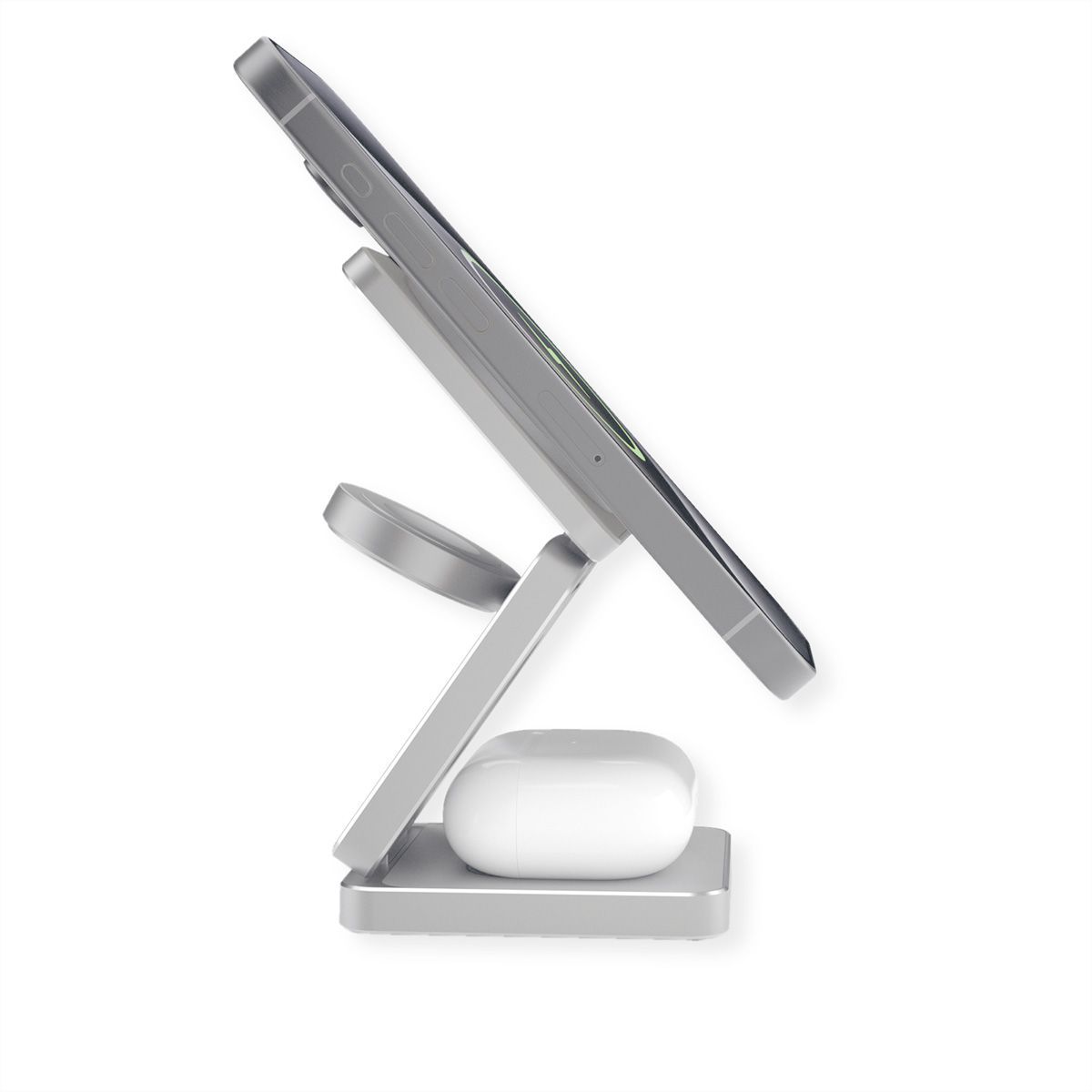 ROLINE 3-in-1 Wireless Foldable Charging Stand, for iPhone Devices