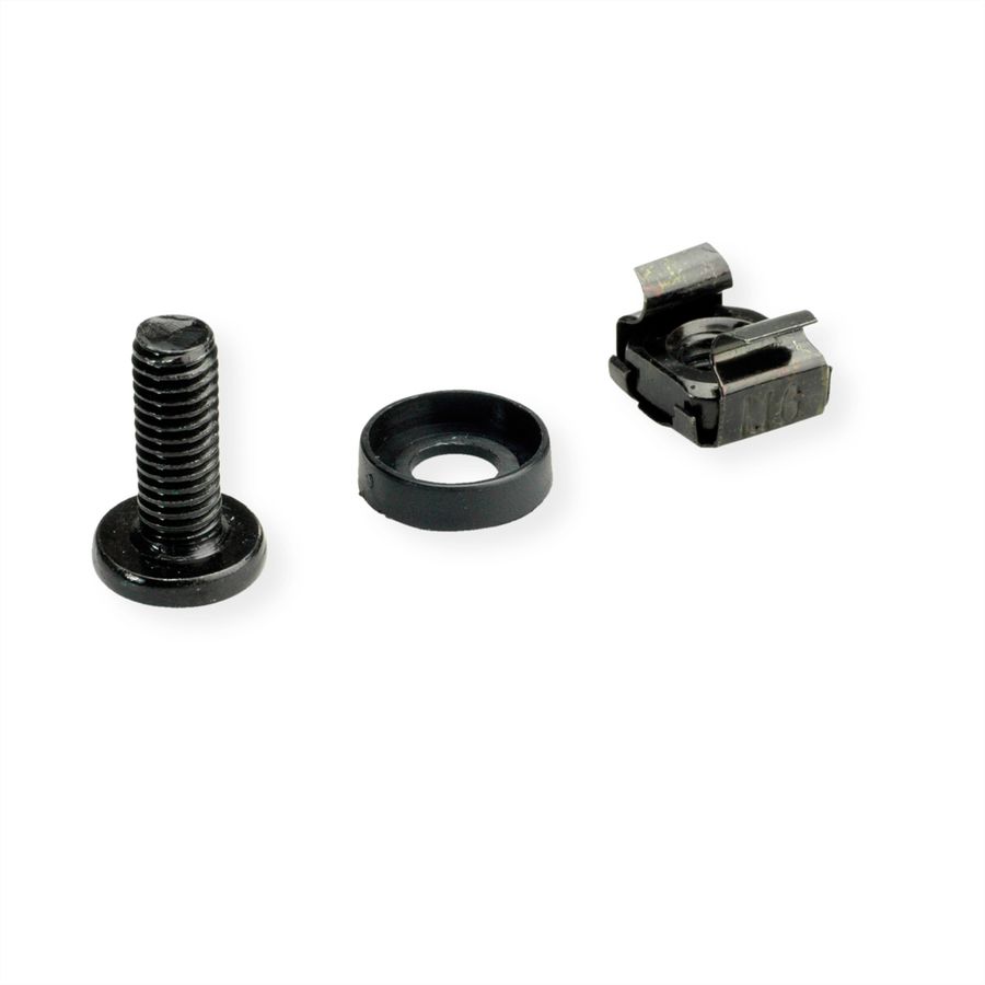 ROLINE Mounting material for 19" components, M6, 100 pieces, black
