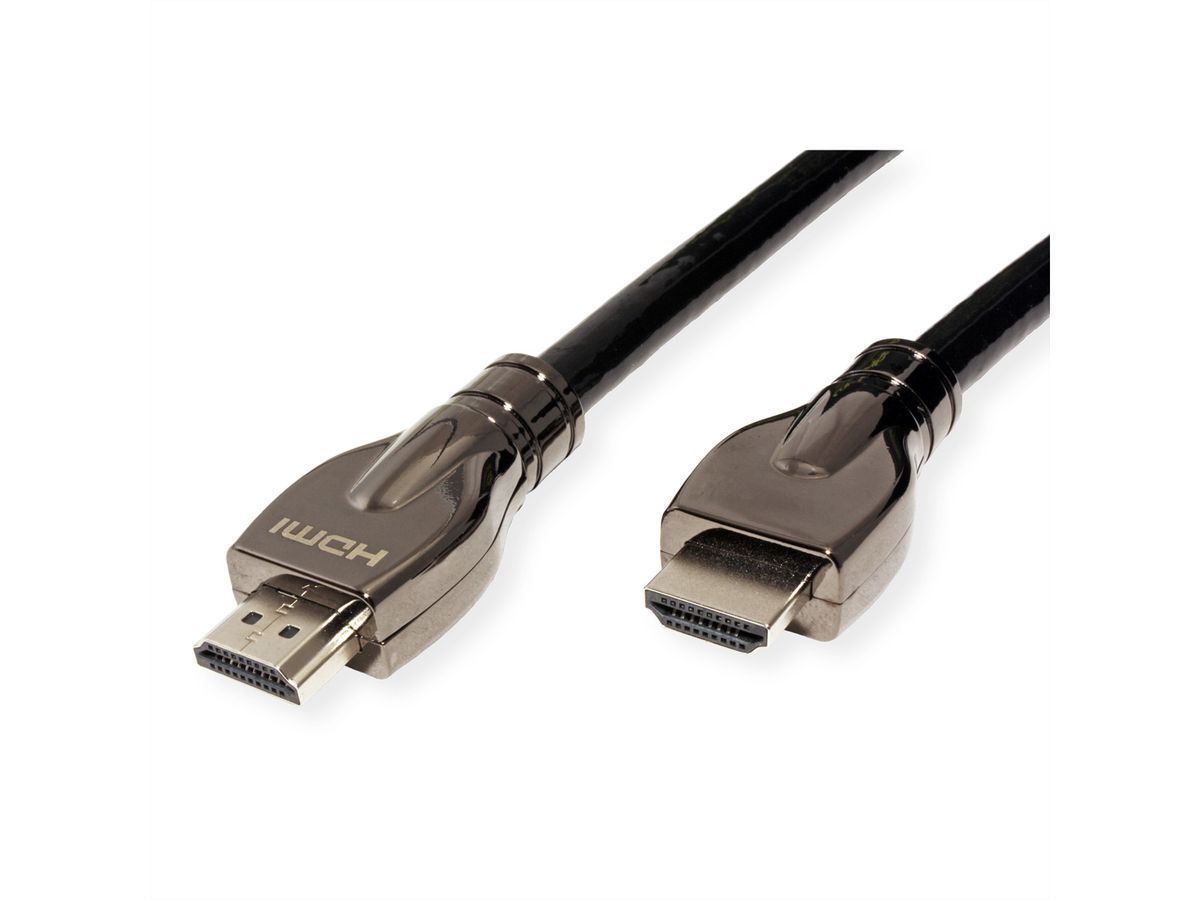 ROLINE HDMI Ultra HD Cable + Ethernet, M/M, black, 7.5 m