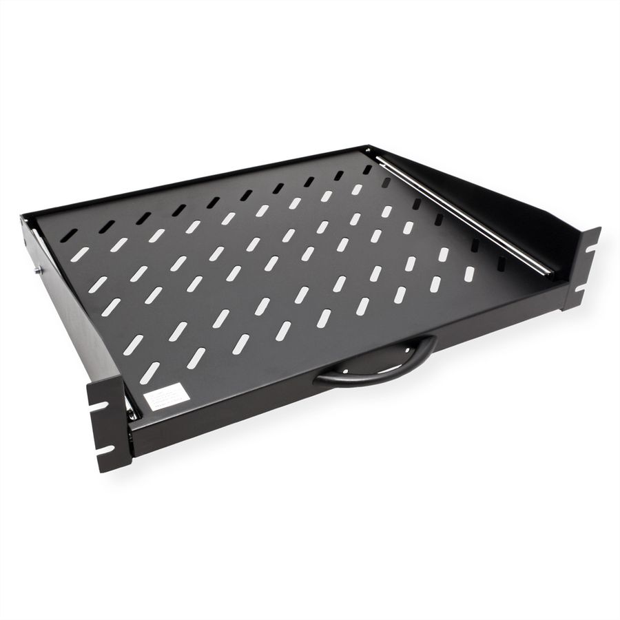 VALUE 19" 2U Extendable Sliding Shelf for Cabinets, 404 x 350 mm, max. load 30 kg