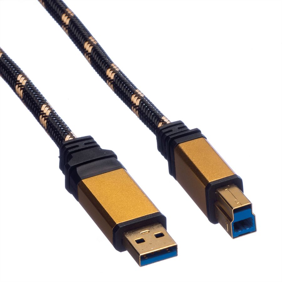 ROLINE GOLD USB 3.2 Gen 1 Cable, A - B, M/M, 3 m