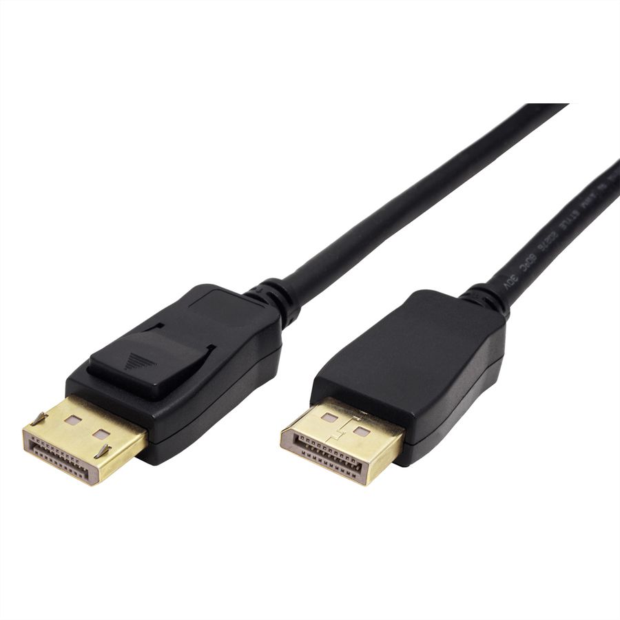 ROLINE GREEN DisplayPort Cable, v2.0, 10K@60Hz, 54Gbps, UHBR13.5, DP-DP, M/M, black, 2 m