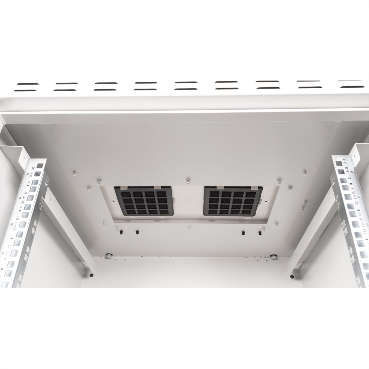 ROLINE 19-inch wall-mounted housing Pro 20 U, 600x600 WxD IP55 outdoor grey