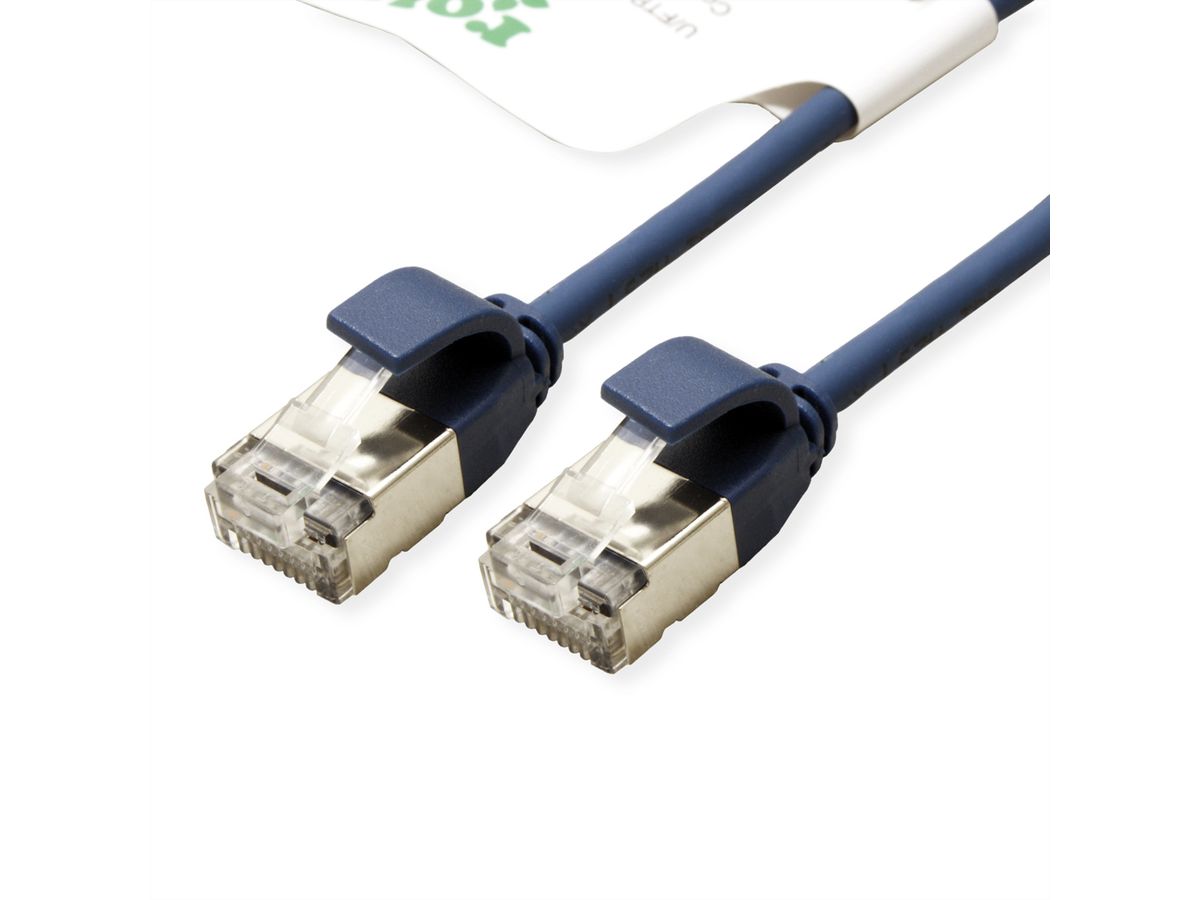 ROLINE GREEN U/FTP DataCenter Patch Cord Cat.6A (Class EA), LSOH, slim, blue, 3 m