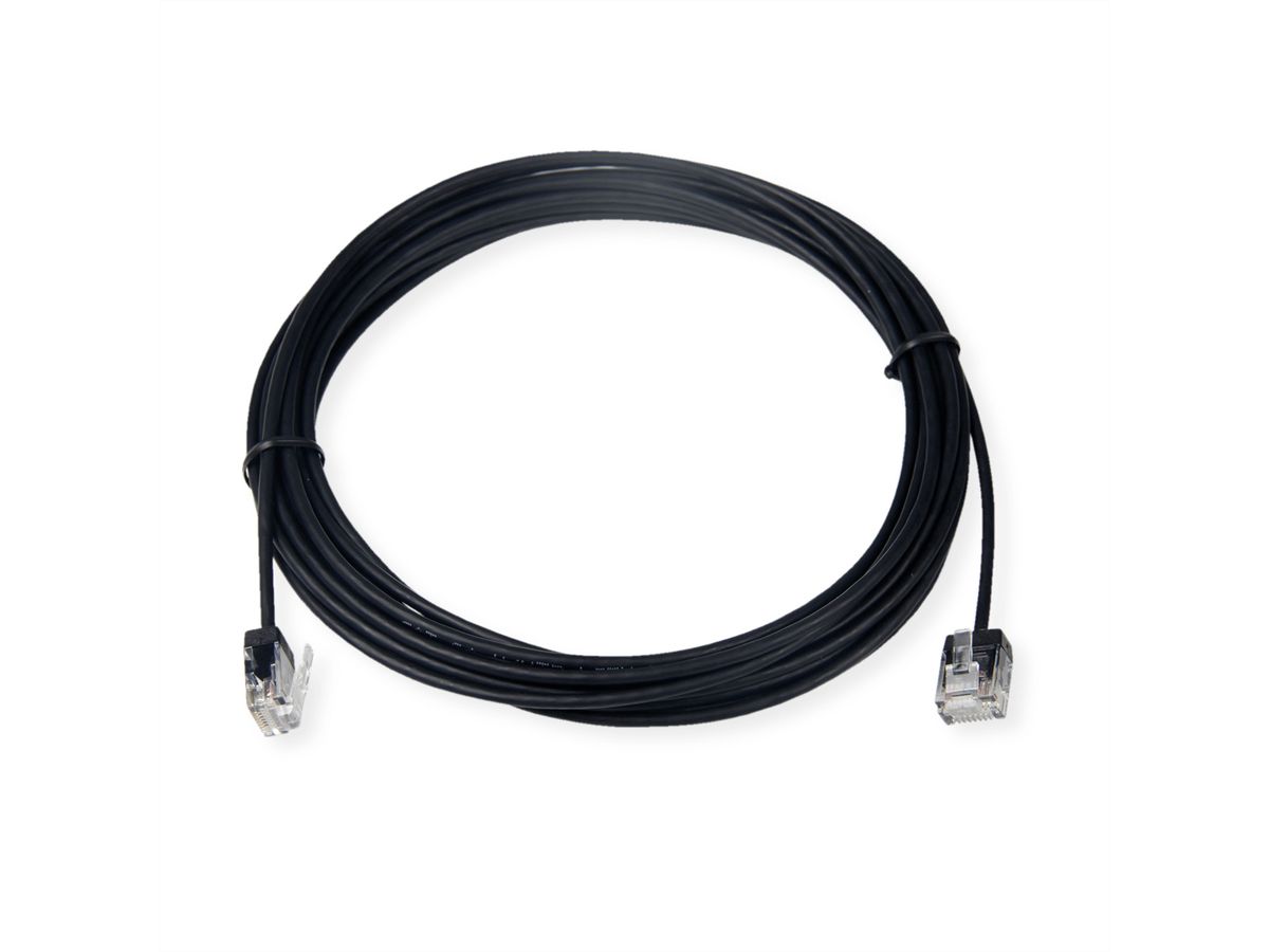 ROLINE UTP Data Center Patch Cord Cat.6A (Class EA), LSOH, Slim, Ultra Short Connector, black, 2 m