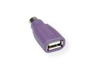 VALUE PS/2 to USB Adapter, Keyboard, purple