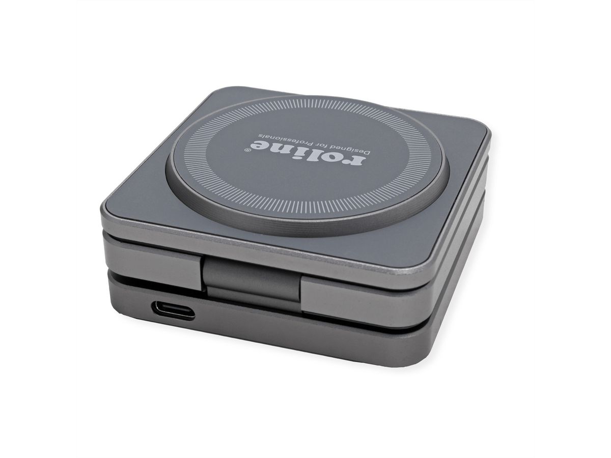 ROLINE 3-in-1 Wireless Foldable Charging Stand, for Samsung Devices