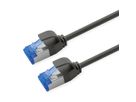 ROLINE S/FTP Patch Cord Cat.6A / Class EA, LSOH, Slim, PoE, black, 2 m