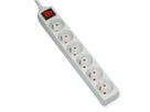 VALUE Power Strip, 6-way UTE, with Switch, white, 1.5 m