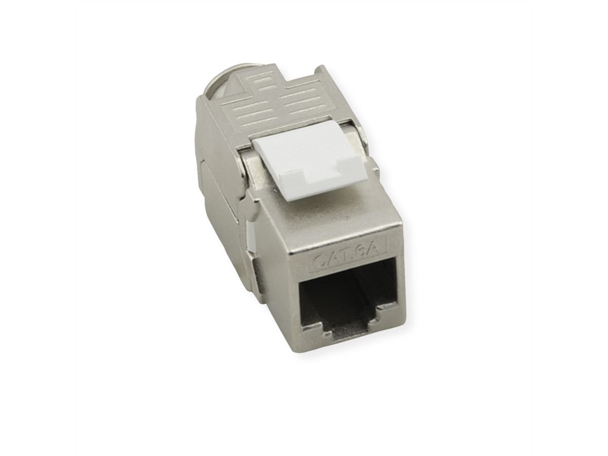 VALUE Keystone Jack, Cat.8 (Class I), RJ-45, STP, Tool-Free, silver