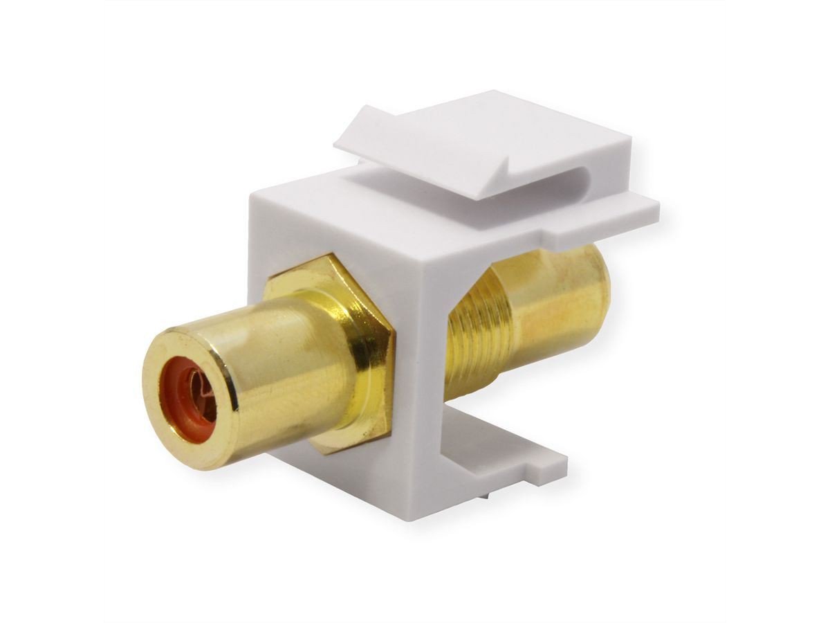 VALUE RCA Keystone Coupler, Plastic, red