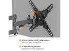 VALUE TV Monitor Arm, Wall Mount, < 109cm, < 20kg, 3 joints