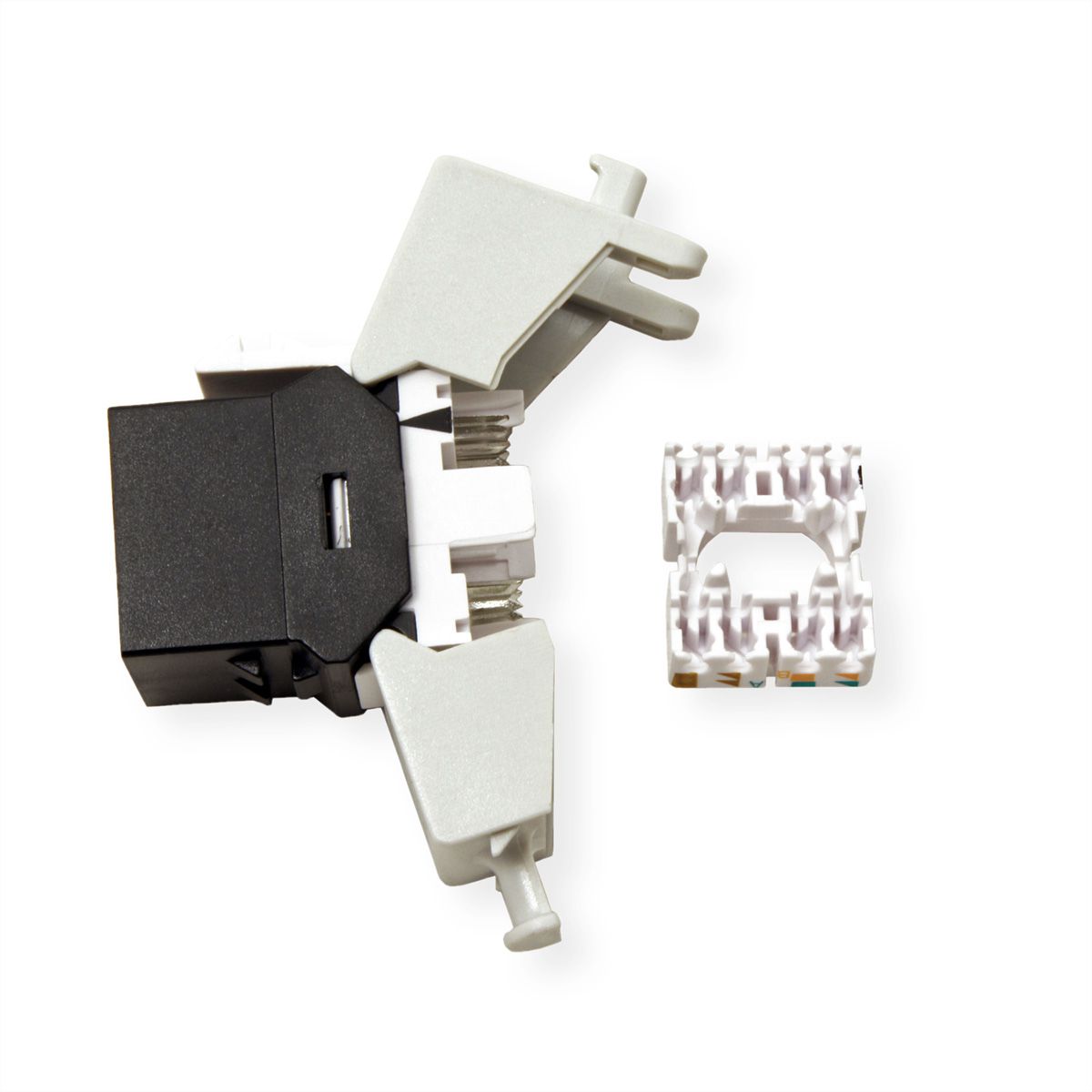 ROLINE Cat.6 (Class E) Keystone Jack SLIM, RJ-45, UTP, tool-free, black