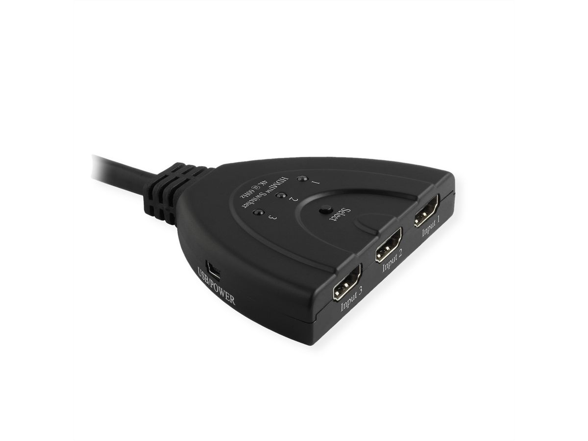 VALUE HDMI Switch, 3x1, 4K60Hz