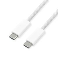 ROLINE USB4 Gen3x2 Cable, with Emark, C–C, M/M, 8K UHD-2, 40Gbit/s, 240W, white, 1 m