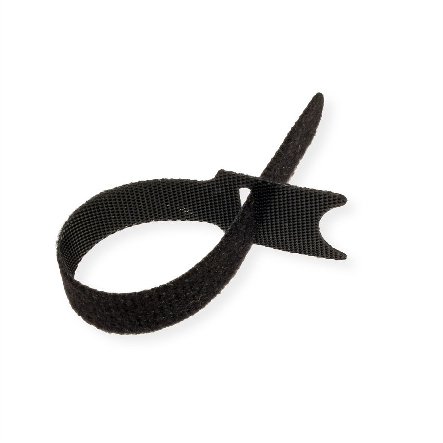 VALUE Strap Cable Binder with Flap, 20 pieces/set, black, 15 cm