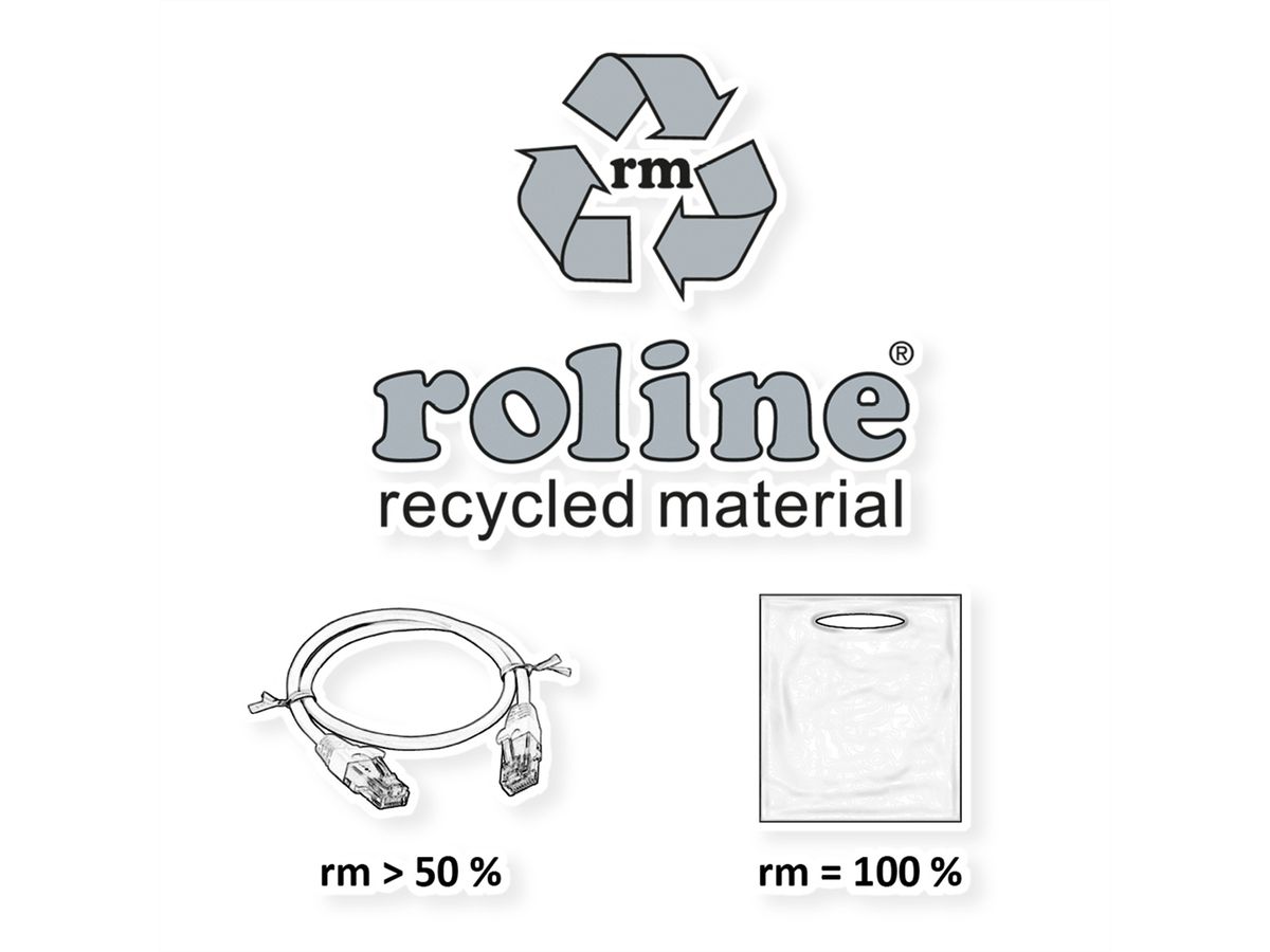 ROLINE RM USB 2.0 Cable, A - B, M/M, black, 0.8 m
