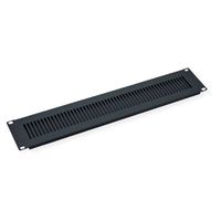 19” Rack Front Ventilation Panel, 2U, Metal, black