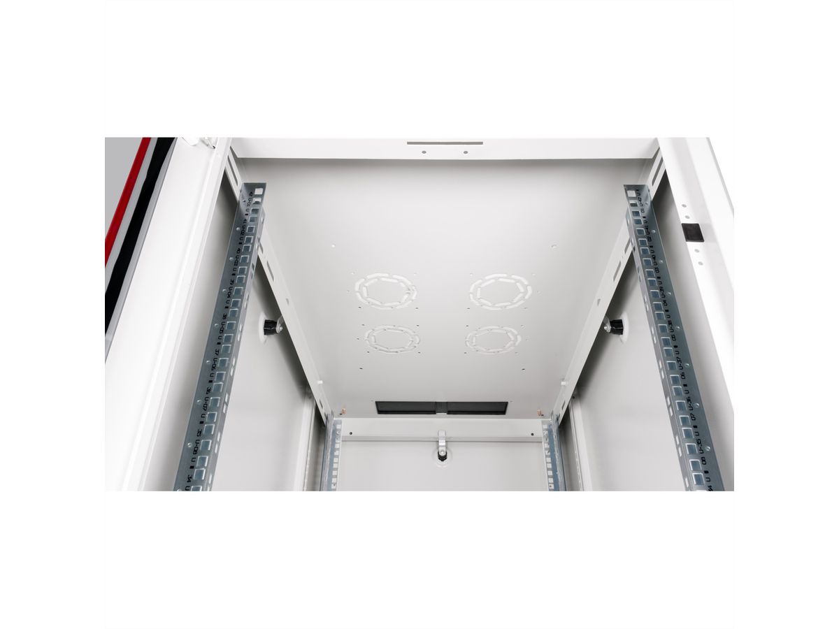 ROLINE 19-inch network cabinet Basic 42 U, 600x1000 WxD glass door grey