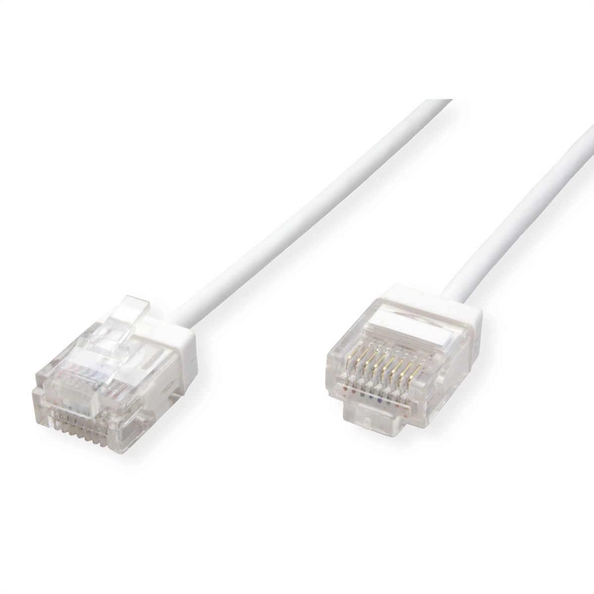 ROLINE UTP Data Center Patch Cord Cat.6A (Class EA), LSOH, Slim, Ultra Short Connector, white, 3 m