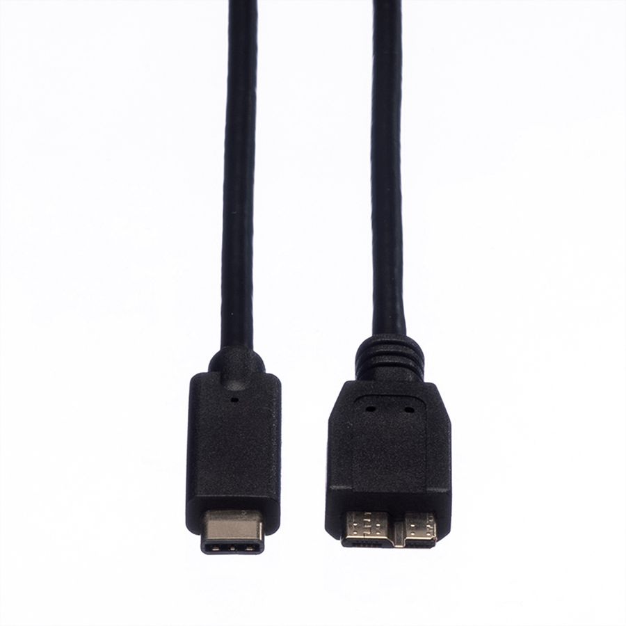 ROLINE USB 3.2 Gen 1 Cable, C-Micro B, M/M, black, 1 m
