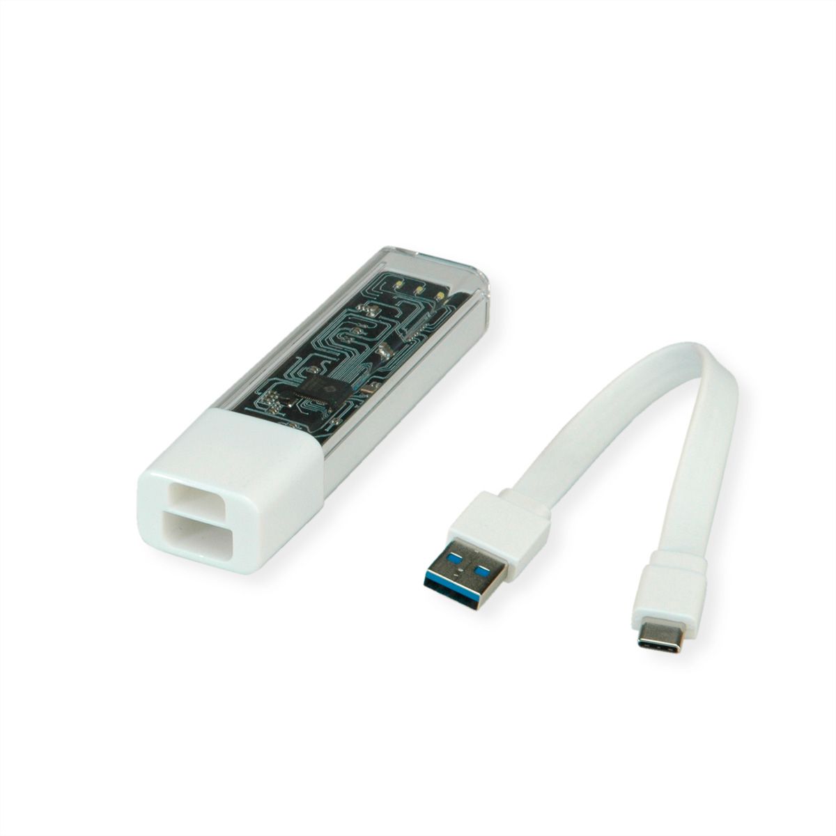 ROLINE USB 3.2 Gen 1 Hub, 4 Ports, Type A+C host connection cable