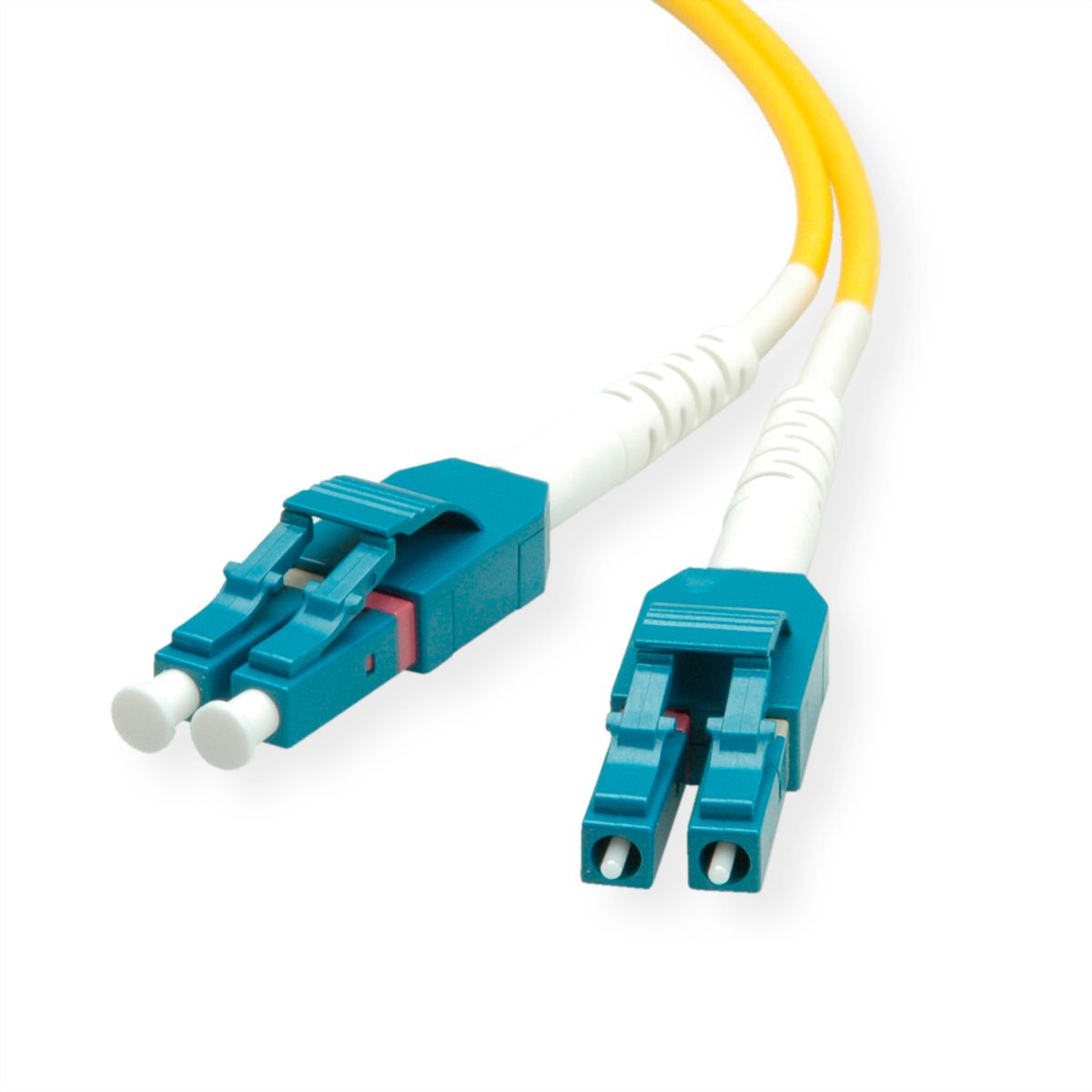 ROLINE Fibre Optic Jumper Cable duplex, 9/125µm, OS2, LC/LC, duplex, LSOH, yellow, 2 m
