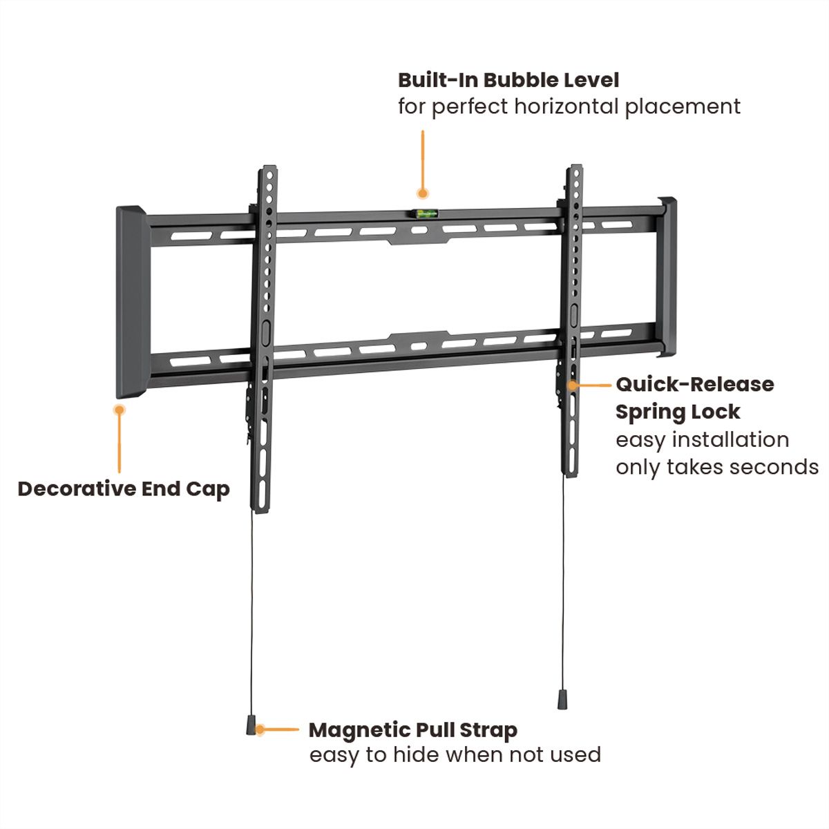VALUE TV Wall Mount, 27mm Wall Distance, fixed, 43–90 inch, max. 75 kg