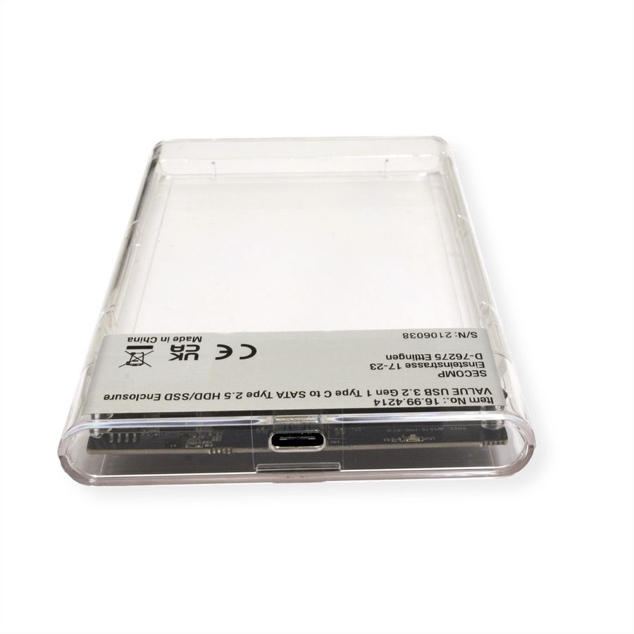 VALUE External Type 2.5 SATA 6.0 Gbit/s HDD/SSD Enclosure, USB 3.2 Gen 1 Type C
